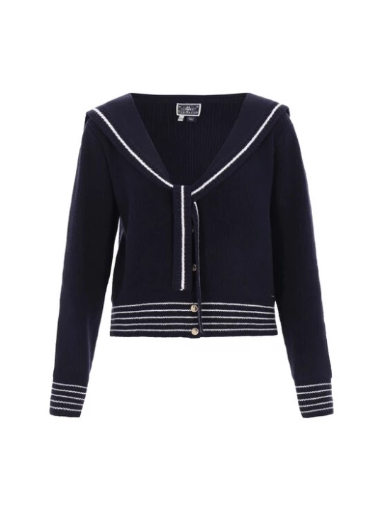 Foto van product DreiMaster Maritim Gebreid vest navy / wit