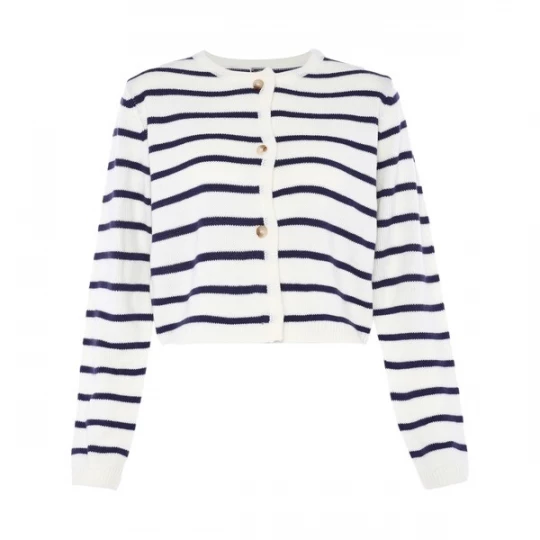 Foto van product DreiMaster Maritim Gebreid vest navy / wit