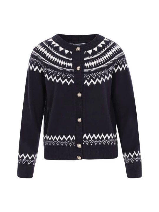 Foto van product DreiMaster Maritim Gebreid vest navy / wit