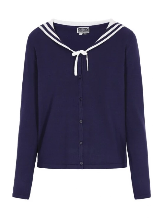 Foto van product DreiMaster Maritim Gebreid vest navy / wit
