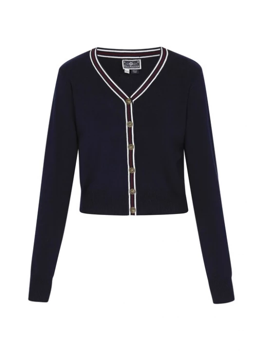 Foto van product DreiMaster Maritim Gebreid vest navy / wit