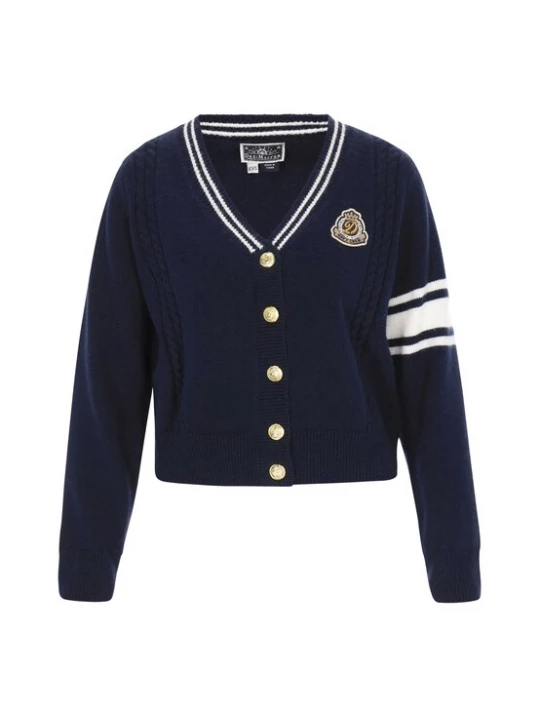 Foto van product DreiMaster Maritim Gebreid vest navy / wit
