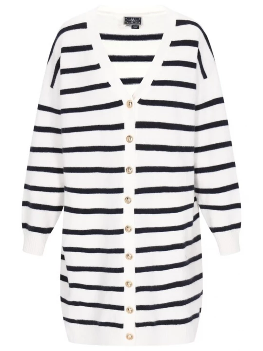 Foto van product DreiMaster Maritim Gebreid vest navy / wit
