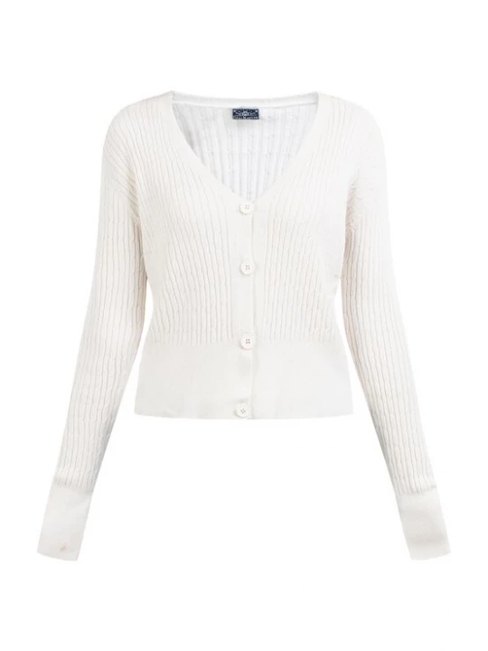 Foto van product DreiMaster Maritim Gebreid vest wit
