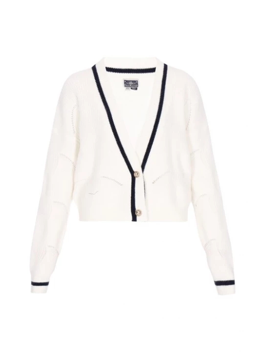 Foto van product DreiMaster Maritim Gebreid vest wit