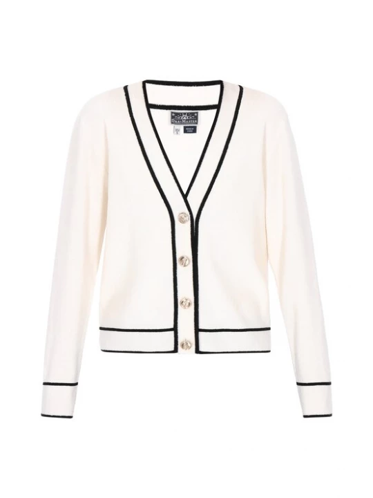 Foto van product DreiMaster Maritim Gebreid vest zwart / offwhite