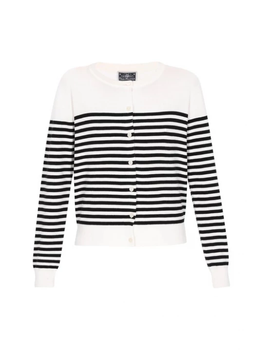 Foto van product DreiMaster Maritim Gebreid vest zwart / offwhite
