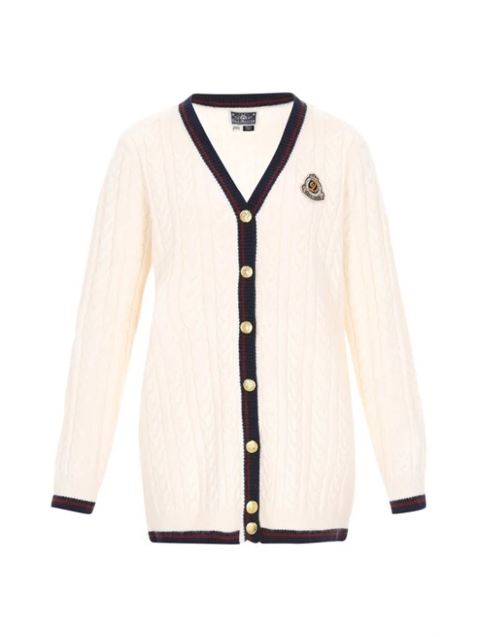 Foto van product DreiMaster Maritim Gebreid vest zwart / offwhite