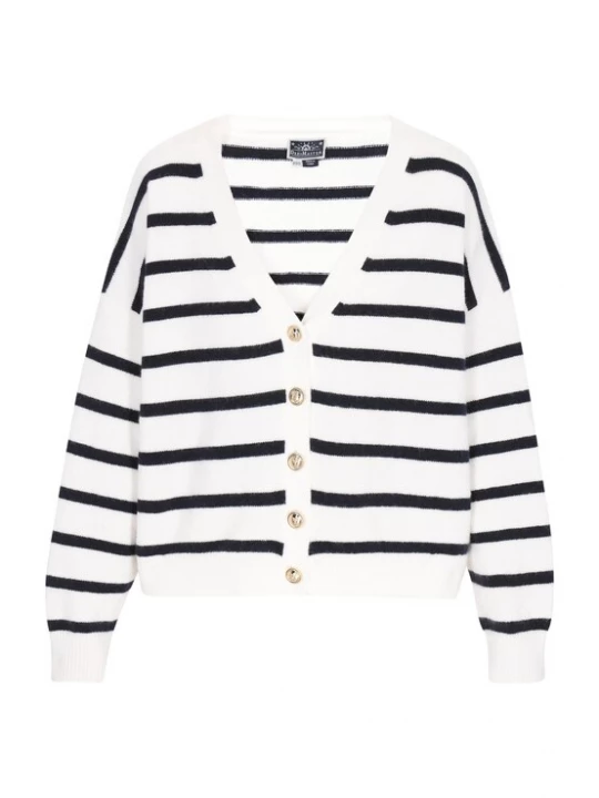 Foto van product DreiMaster Maritim Gebreid vest zwart / wit