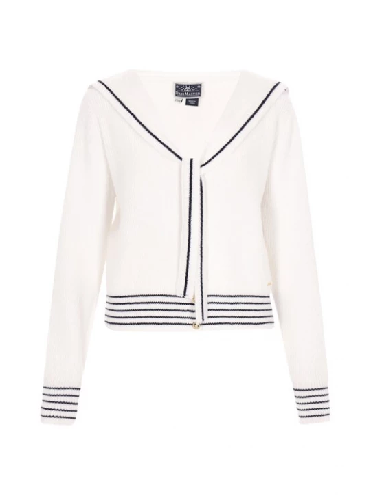 Foto van product DreiMaster Maritim Gebreid vest zwart / wit