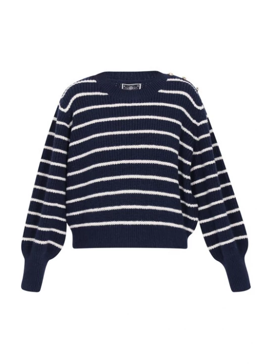 Foto van product DreiMaster Maritim Oversized trui navy / wit