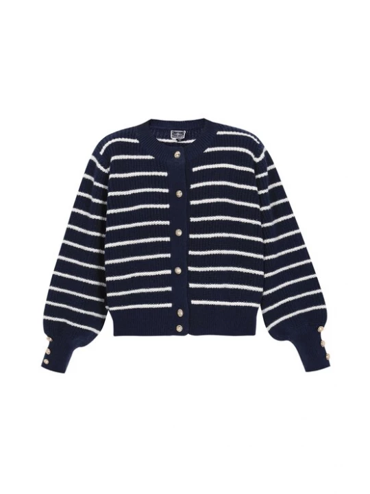 Foto van product DreiMaster Maritim Oversized vest marine / offwhite