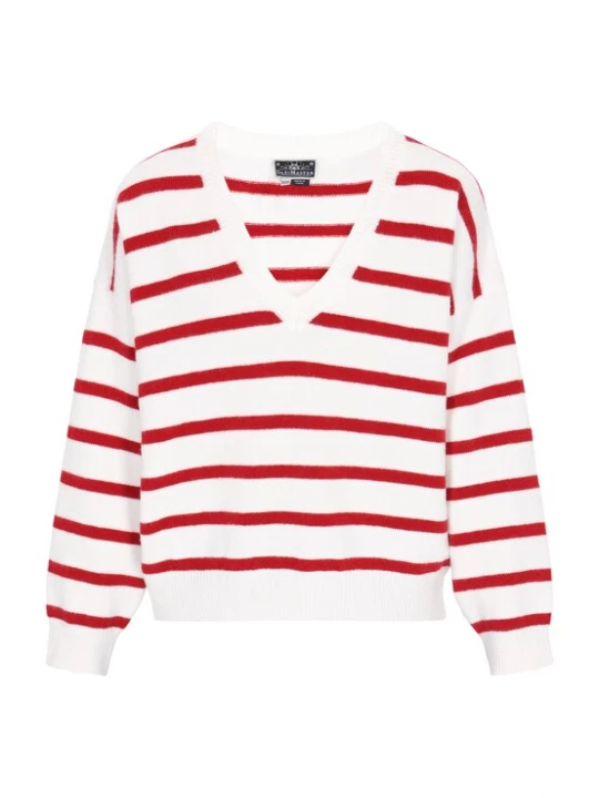 Foto van product DreiMaster Maritim Trui donkerrood / wit