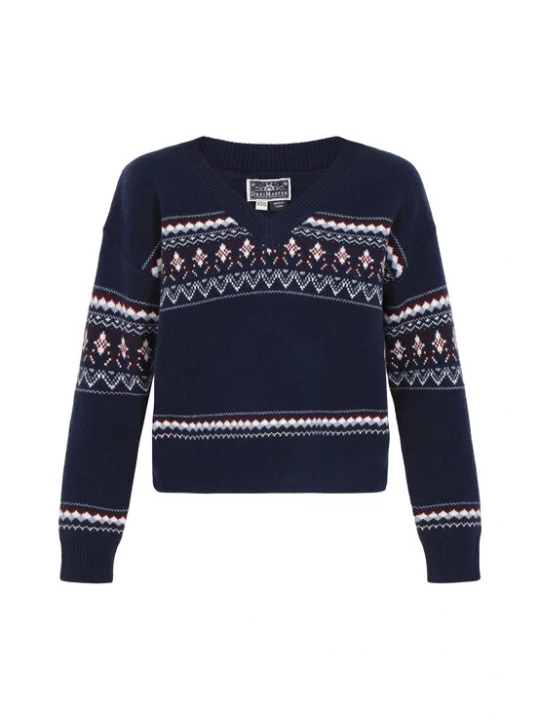 Foto van product DreiMaster Maritim Trui lichtblauw / donkerblauw / kersrood / wit
