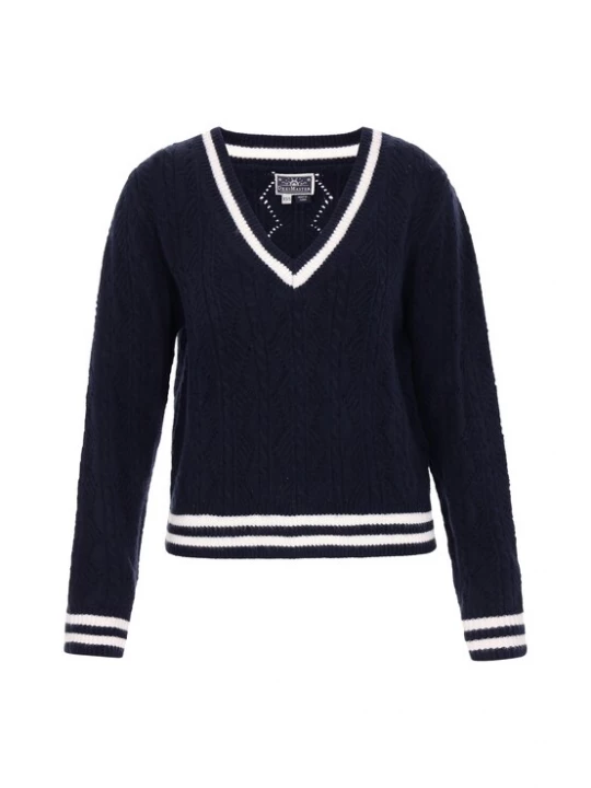 Foto van product DreiMaster Maritim Trui 'Maritime' navy / wit
