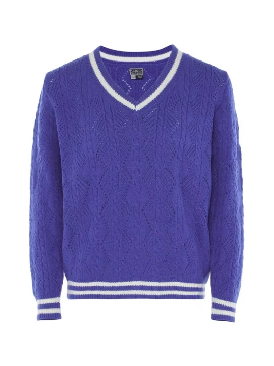 Foto van product DreiMaster Maritim Trui violetblauw / wit