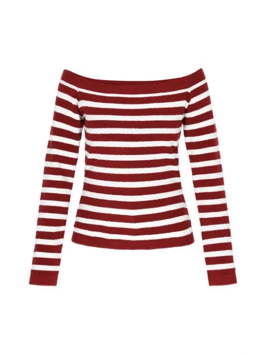 Foto van product DreiMaster Maritim Trui wijnrood / offwhite