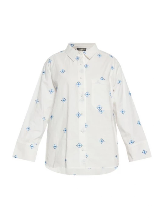 Foto van product DreiMaster Vintage Blouse azuur / wolwit