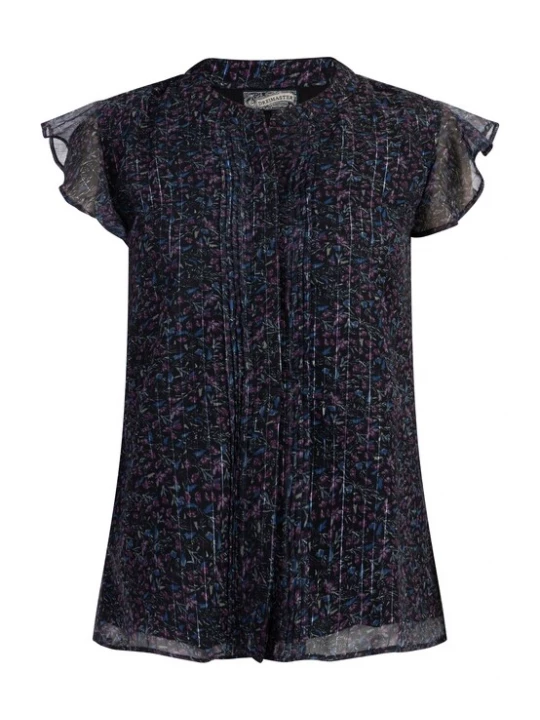 Foto van product DreiMaster Vintage Blouse blauw / grijs / zwart / zilver