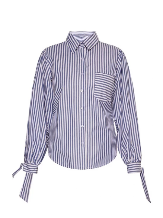 Foto van product DreiMaster Vintage Blouse donkerblauw / wit