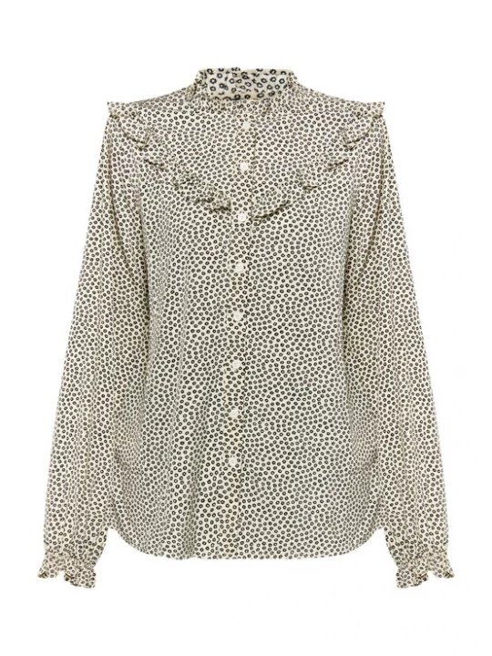 Foto van product DreiMaster Vintage Blouse 'Imane' crème / zwart