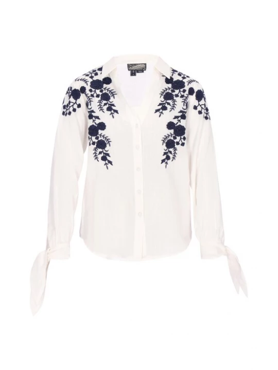 Foto van product DreiMaster Vintage Blouse navy / offwhite