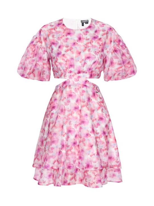 Foto van product DreiMaster Vintage Cocktailjurk orchidee / pink / framboos / wit