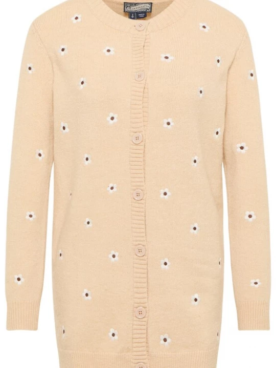 Foto van product DreiMaster Vintage Gebreid vest beige / rood / wit