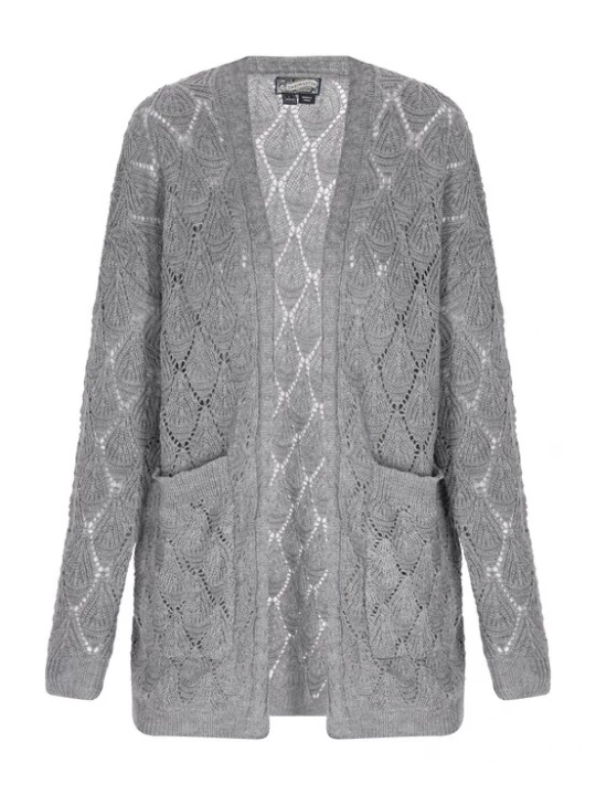 Foto van product DreiMaster Vintage Gebreid vest 'Comfy' grijs
