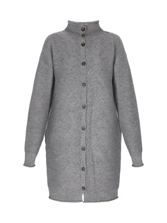 Foto van product DreiMaster Vintage Gebreid vest grijs gemêleerd