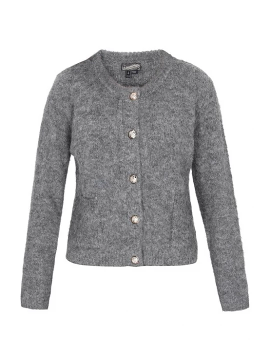 Foto van product DreiMaster Vintage Gebreid vest grijs gemêleerd