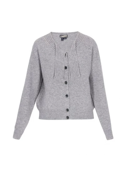 Foto van product DreiMaster Vintage Gebreid vest grijs gemêleerd