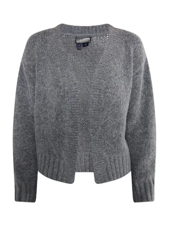 Foto van product DreiMaster Vintage Gebreid vest 'Incus' grijs gemêleerd