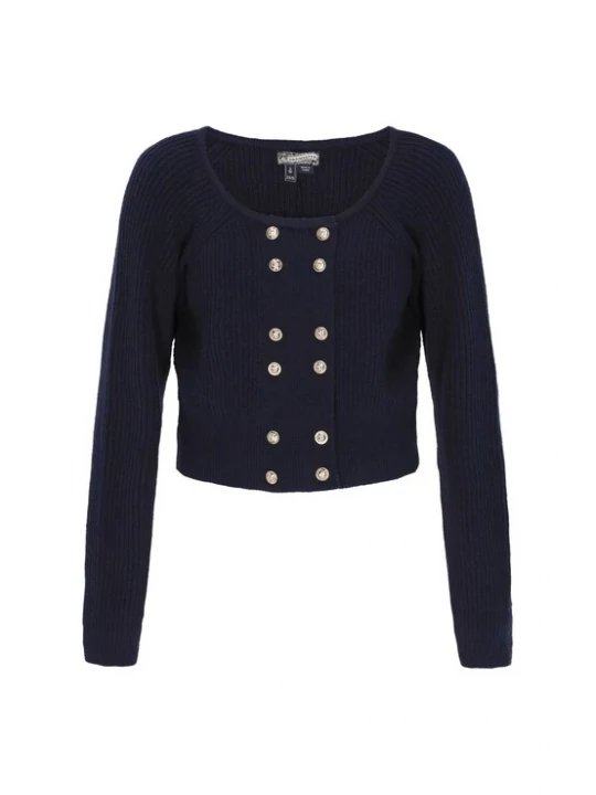 Foto van product DreiMaster Vintage Gebreid vest navy / goud