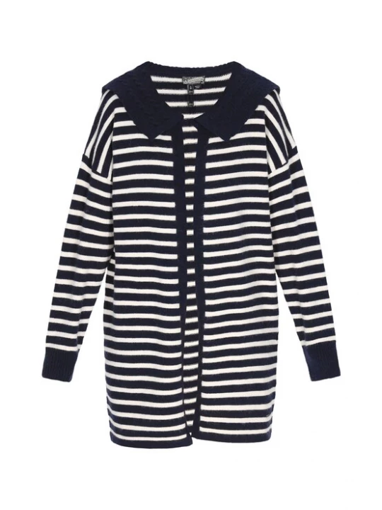 Foto van product DreiMaster Vintage Gebreid vest navy / wit