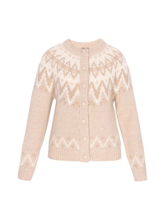 Foto van product DreiMaster Vintage Gebreid vest 'Vintage' beige / crème / camel