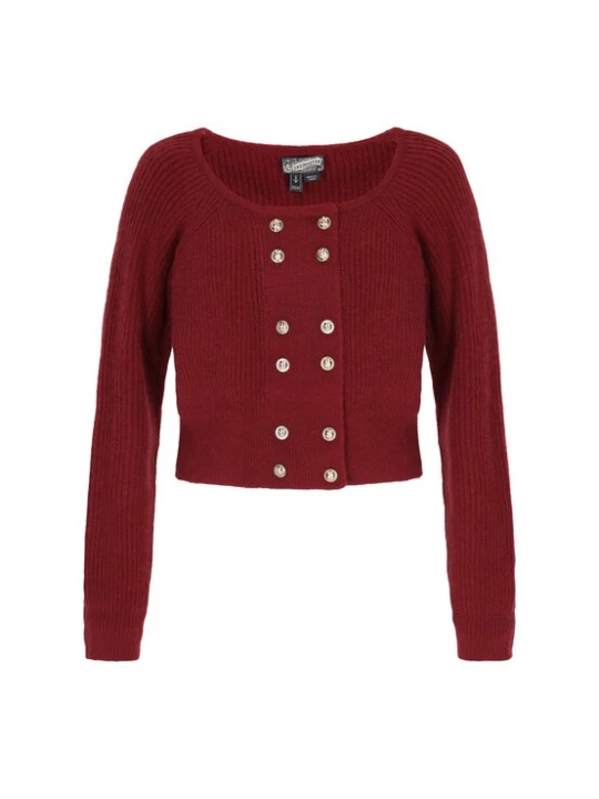 Foto van product DreiMaster Vintage Gebreid vest 'Vintage' bourgogne