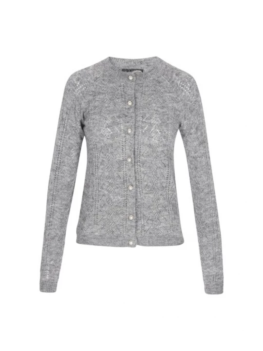 Foto van product DreiMaster Vintage Gebreid vest 'Vintage' grijs gemêleerd