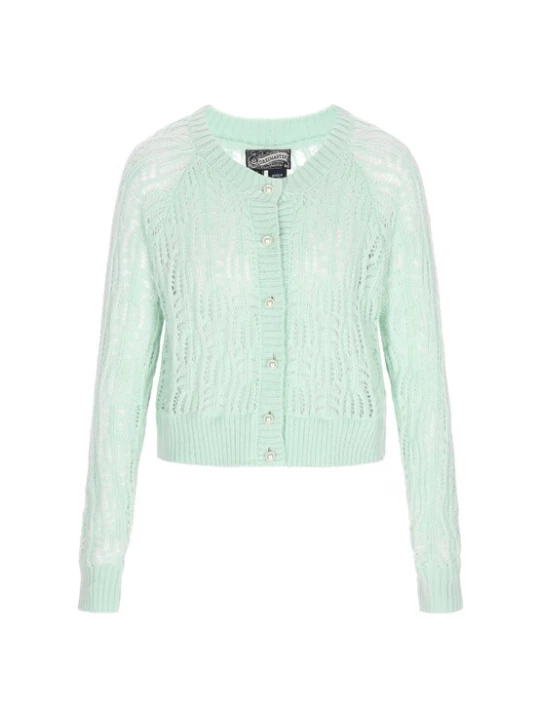 Foto van product DreiMaster Vintage Gebreid vest 'Vintage' mintgroen