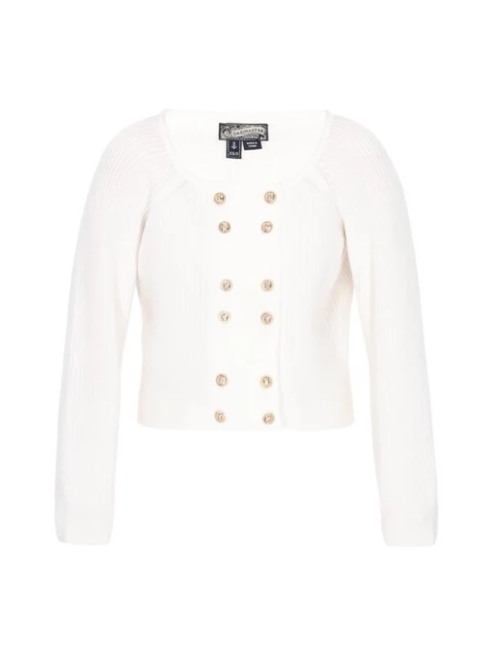 Foto van product DreiMaster Vintage Gebreid vest 'Vintage' offwhite