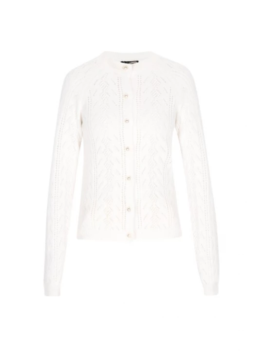 Foto van product DreiMaster Vintage Gebreid vest 'Vintage' offwhite