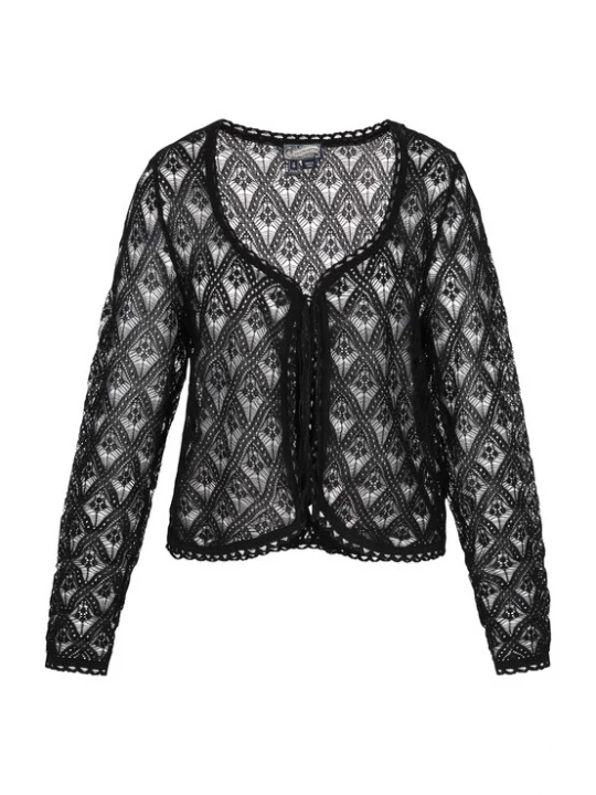 Foto van product DreiMaster Vintage Gebreid vest 'Vintage' zwart