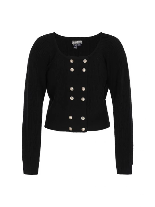 Foto van product DreiMaster Vintage Gebreid vest 'Vintage' zwart