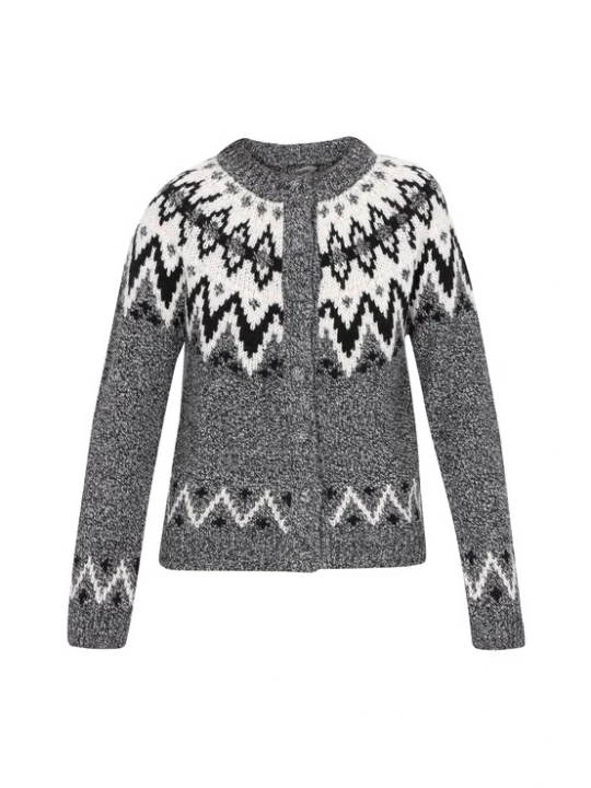 Foto van product DreiMaster Vintage Gebreid vest 'Vintage' zwart / wit