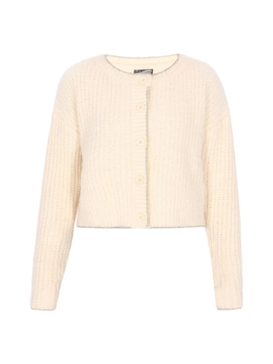 Foto van product DreiMaster Vintage Gebreid vest zilver / offwhite