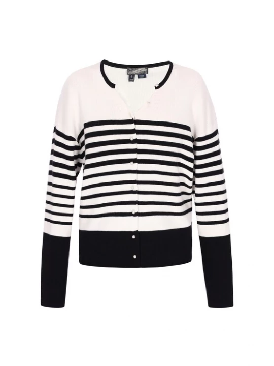 Foto van product DreiMaster Vintage Gebreid vest zwart / offwhite