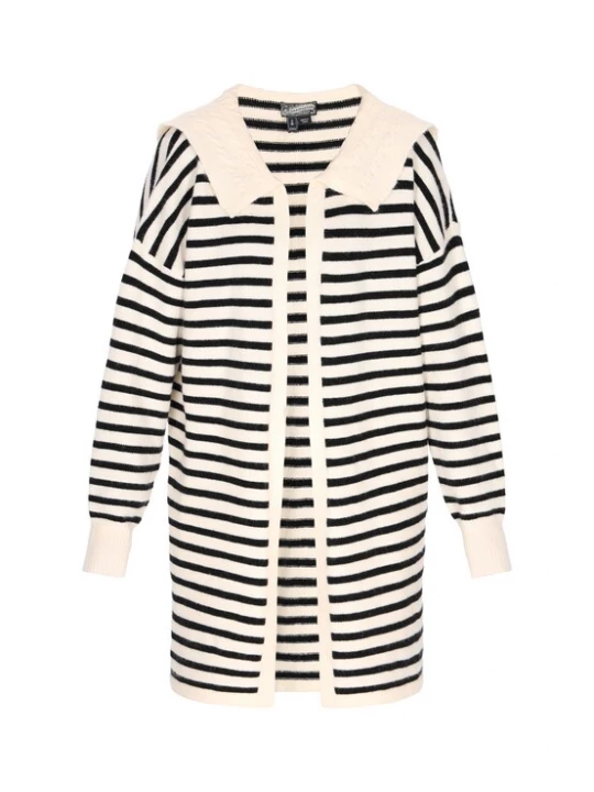 Foto van product DreiMaster Vintage Gebreid vest zwart / offwhite