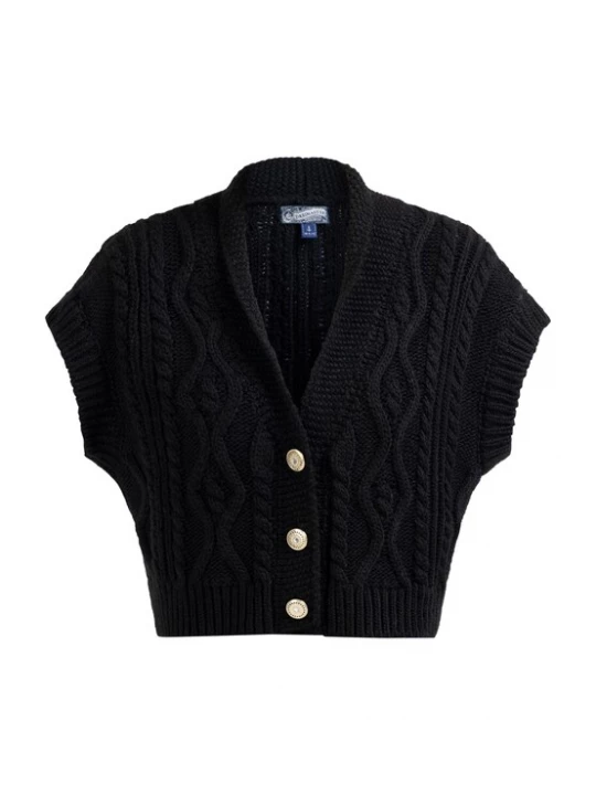 Foto van product DreiMaster Vintage Gebreide bodywarmer zwart