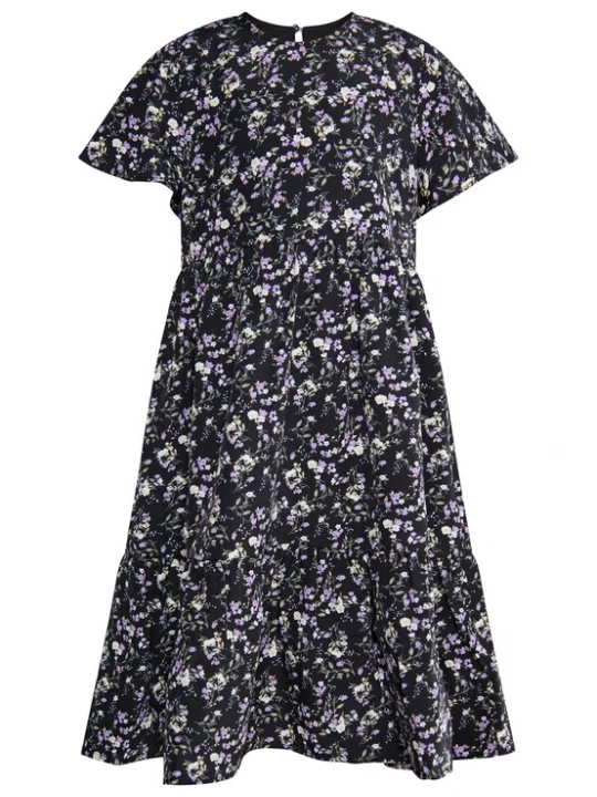 Foto van product DreiMaster Vintage Jurk beige / donkergroen / lila / zwart