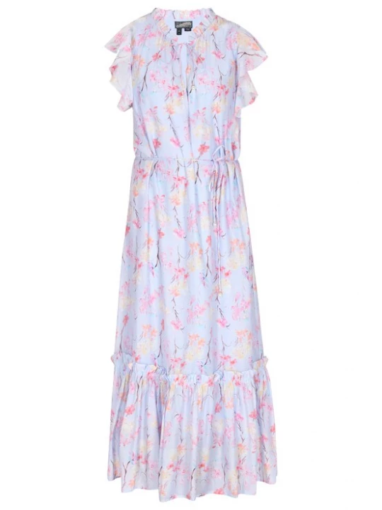 Foto van product DreiMaster Vintage Jurk lichtblauw / rosa / zwart